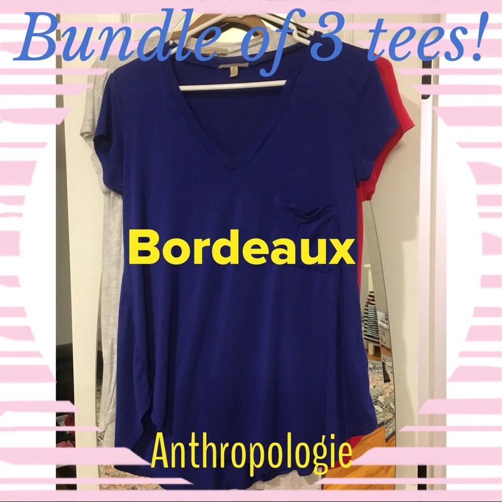 H by Bordeaux v-neck tees from Anthropologie